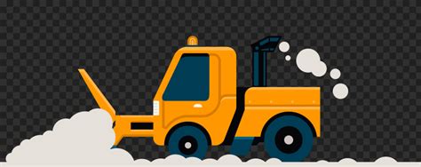 Snow Shovel Plow Truck Vector Cartoon PNG | Citypng