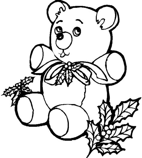 Christmas of Sinterklas: Cute christmas teddy bear coloring pages and ...