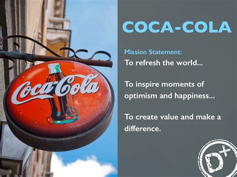 COCA-COLA Mission Statement: To refresh