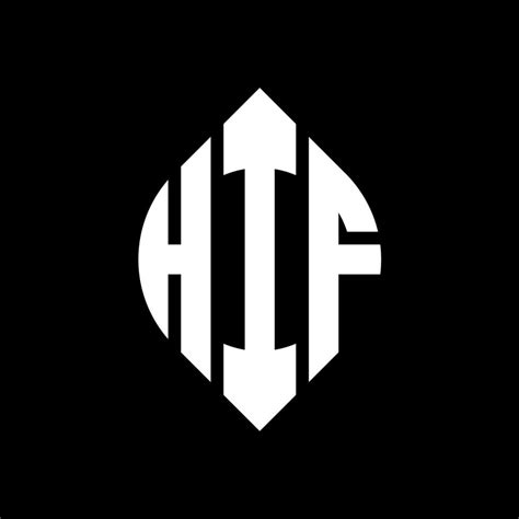 diseño de logotipo de letra de círculo hif con forma de círculo y ...