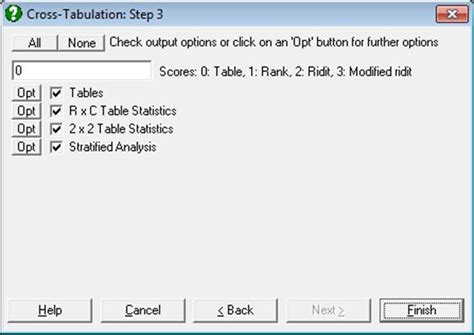 Cross Tabulation Table Statistics | Elcho Table