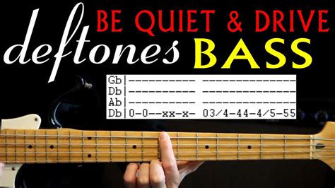 Deftones Be Quiet and Drive Bass Guitar Tab Lesson / Tabs Cover aka Far Away - YouTube