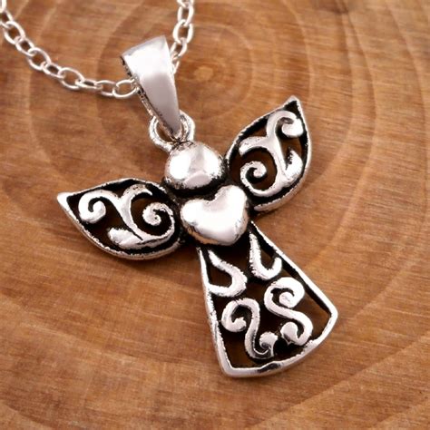 Sterling Silver Guardian Angel Necklace | Silver Willow Jewellery