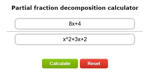 Partial fraction decomposition calculator with steps