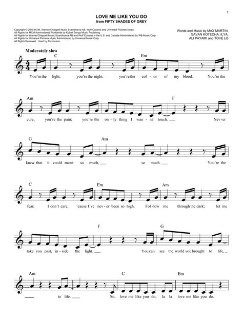 Love Me Like You Do | Sheet Music Direct