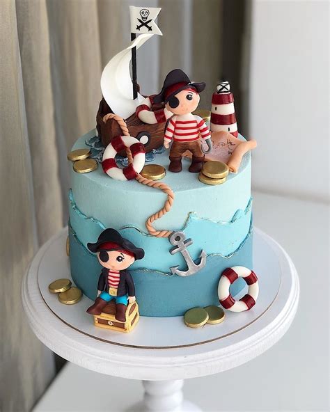 Pirate Themed Birthday, Baby First Birthday Cake, Themed Birthday Cakes ...