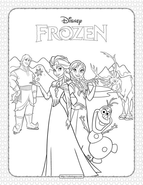 Disney Frozen Pdf Coloring Pages | Frozen coloring pages, Disney princess coloring pages, Frozen ...