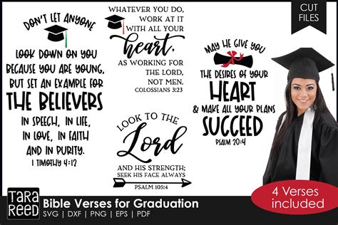 Bible Verses for Graduation Graphic by TaraReedDesigns · Creative Fabrica