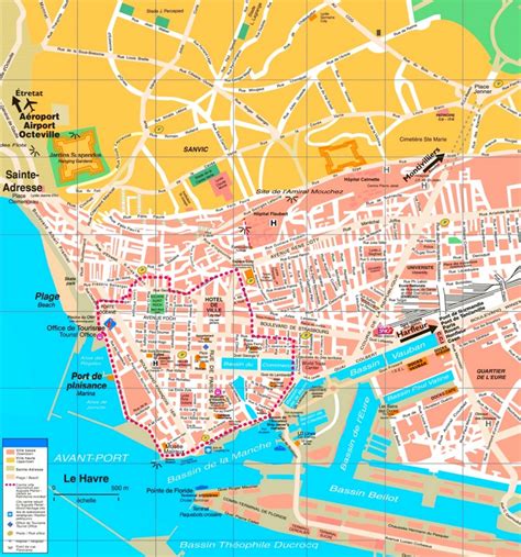 Le Havre tourist map - Ontheworldmap.com