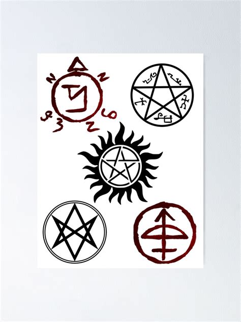 "Supernatural Sigil Pattern" Poster by laurenpunales | Redbubble