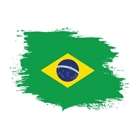 Hand drawing brush stroke Brazil flag vector 16128570 Vector Art at ...