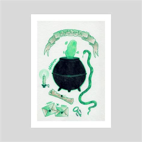 Slytherin House, an art print by Monica Opincariu - INPRNT