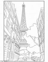 Paris Normal City coloring Page sketch template