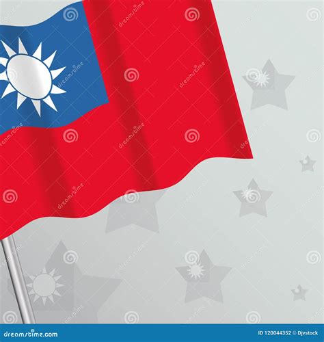 Taiwan flag design stock vector. Illustration of asian - 120044352