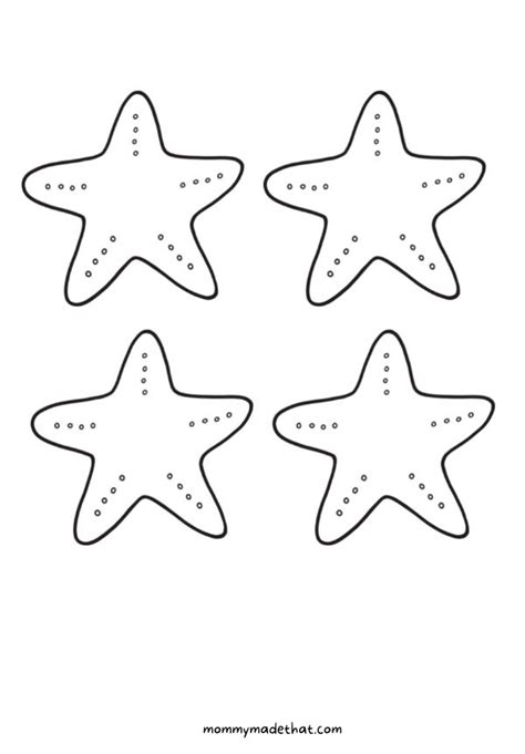 Starfish Outline Template