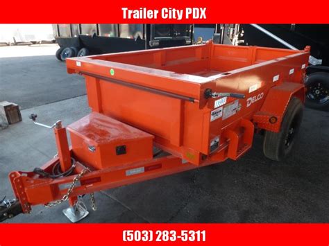 5 X 8 7K DUMP TRAILER WITH SINGLE AXEL/TARP/BRAKES/SPREAD-GATE ...