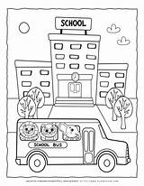 School Bus Coloring Pages For Kids sketch template