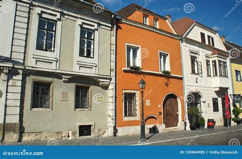 Budapest. Hungary - 17 07 2015: Street in Buda with Colorful Houses ...