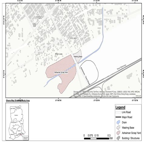 3: Map showing Scrap Yard at Ashaiman. | Download Scientific Diagram