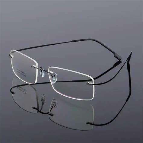 Superelastic Titanium Alloy Frameless Glasses Frame Ultra light Fashion Rimless Memory Titanium ...