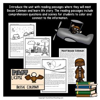 The Life Story of Bessie Coleman Biography Unit by Heart 2 Heart Teaching