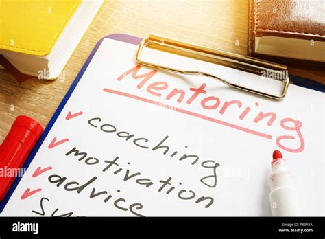 Mentoring. List of skills for mentor Stock Photo - Alamy