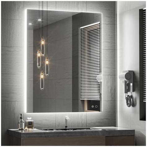 Buy Keonjinn Backlit Mirror Bathroom 36 x 28 Inch Led Mirror for ...