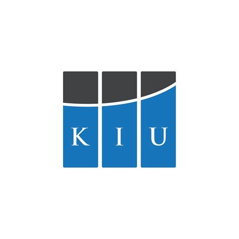 KIU letter logo design on WHITE background. KIU creative initials letter logo concept. KIU ...