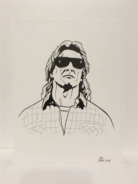 They Live Rowdy Roddy Piper Original Fan Art - Etsy UK