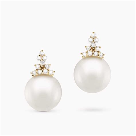 Diamond and Pearl Earrings - caprice