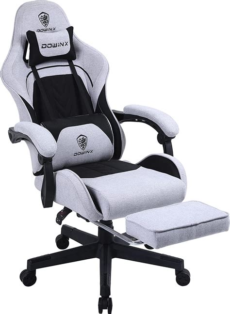 Dowinx Gaming Chair Fabric with Pocket Spring Cushion Black&Grey – DOWINX GAMING CHAIR