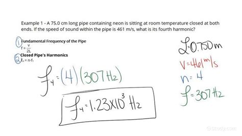 Calculating a Higher Harmonic Frequency for a Pipe with Both Closed ...