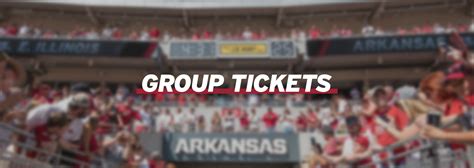 Group Tickets | Arkansas Razorbacks