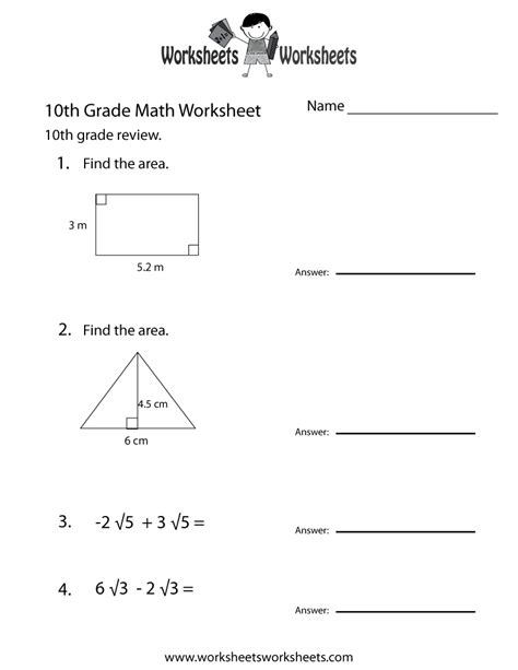 10th Grade Trigonometry Worksheets – Thekidsworksheet