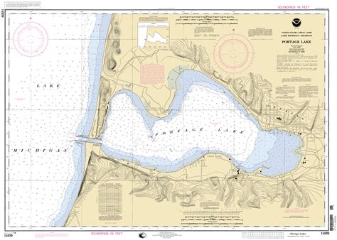 PORTAGE LAKE MICHIGAN nautical chart - ΝΟΑΑ Charts - maps