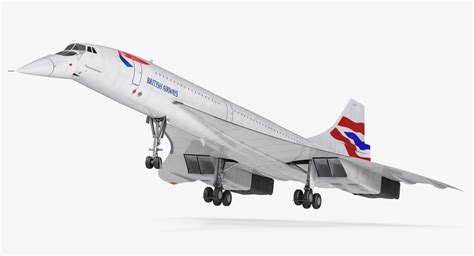 3d model concorde supersonic passenger jet