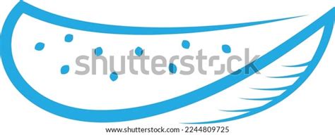 Blue Watermelon Slice Lineart Style Stock Vector (Royalty Free) 2244809725 | Shutterstock