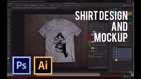 How to Design A Shirt & Make A Mockup | Adobe Illustrator & Photoshop - YouTube