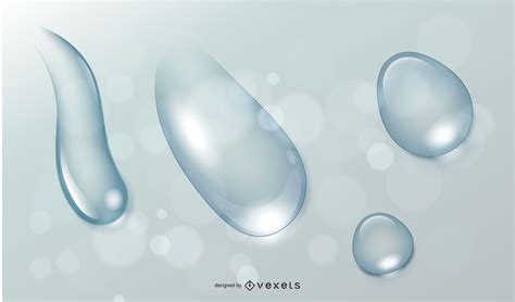 Different Shapes Of Water Droplets Water Droplets Vector Vector Download