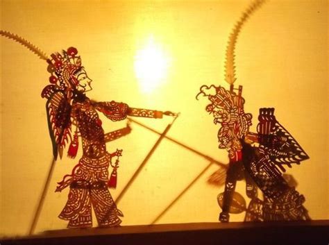 Chinese Shadow Puppet Play Puppetry Asian Handicraft Folk Carving Art ...