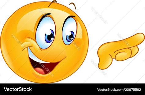 Pointing right emoticon Royalty Free Vector Image