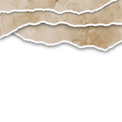 Folhas De Papel Rasgadas Vintage Estéticas Com Fundo Transparente PNG ...