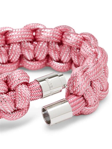 Rope-detail clasp-fastening bracelet, pink – My o My