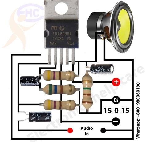 Home Theater 2030 Ic Audio Board Circuit Diagram Tda2030 Make For Subwoofer Amplifier Circuit ...