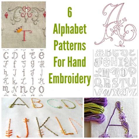 6 Alphabet Patterns For Hand Embroidery – Needle Work