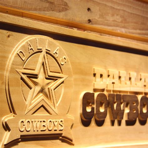 Dallas Cowboys Badge Wood Sign - neon sign - LED sign - shop - What's ...