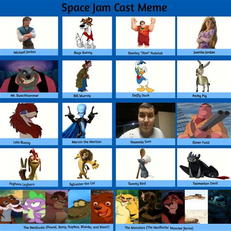 SPACE JAM - CAST MEME by Vegeth2002 on DeviantArt