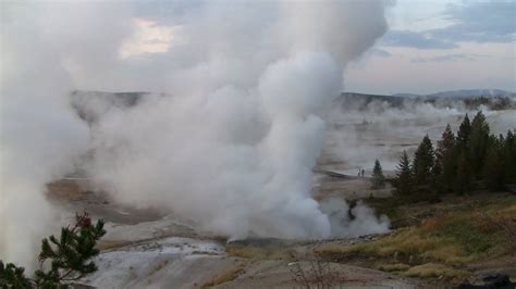 Norris Geyser Basin - Steam Eruption Fall 2009 Part 2- Yellowstone ...