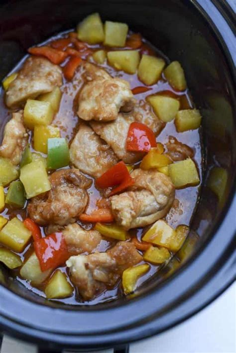 Slow Cooker Sweet and Sour Chicken | Valerie's Kitchen