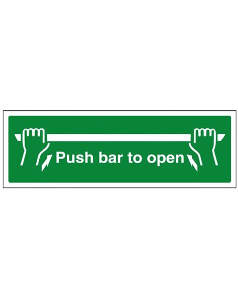 Push Bar To Open Sign | From Aspli Safety